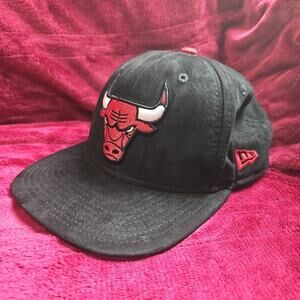 Chicago Bulls NBA New Era 9Twenty Black Adjustable Strap Baseball Cap Hat